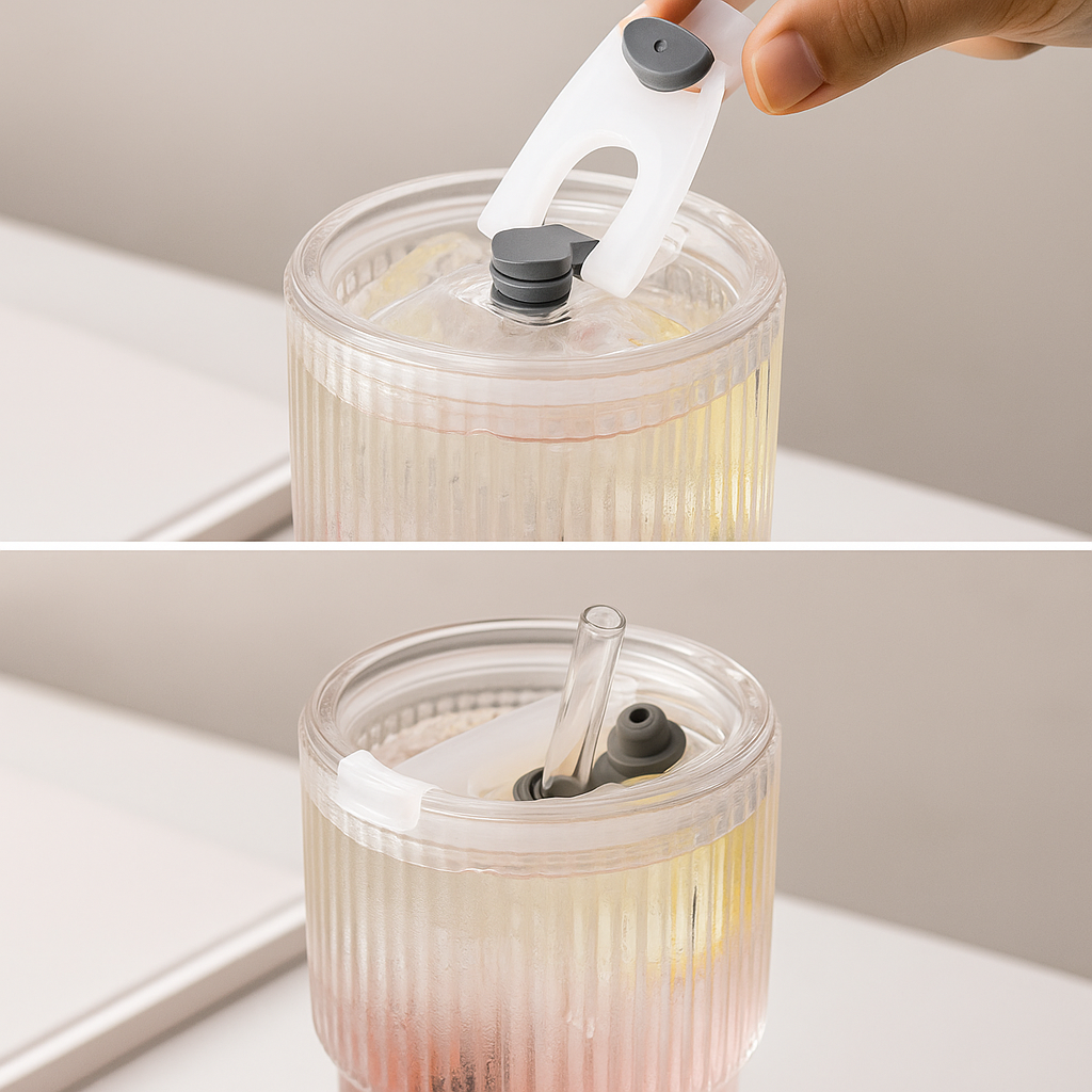 Perle™ Striped Ice Coffee Glass