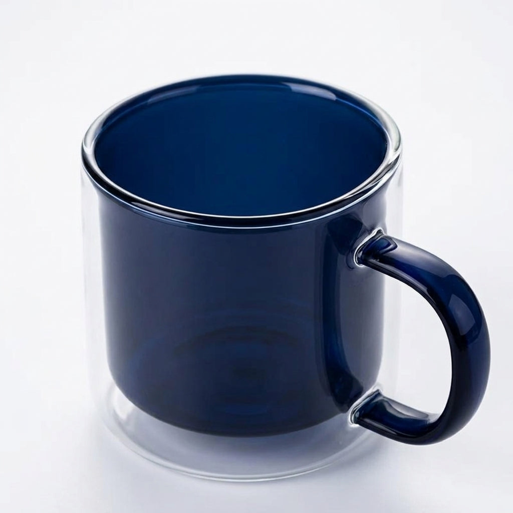 Mirage™ Glass Mug — Ocean Blue (detail)