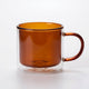 Mirage™ Glass Mug — Warm Amber (hero front)